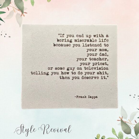 🎉 10/$10 Stickers - Inspiring Celebrity Quote Decal - Frank Zappa - Picture 1 of 2